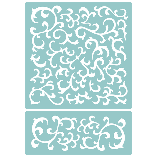 Abstract Damask Background | Low-Adhesive Stencil