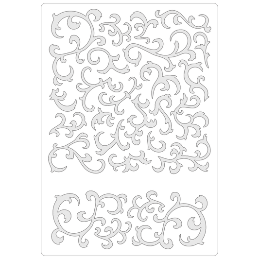 Abstract Damask Background | Food Safe Stencil