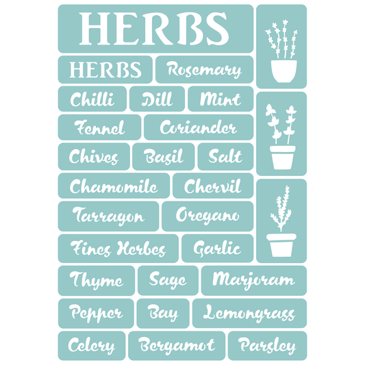 All The Herbs | Low-Adhesive Stencil