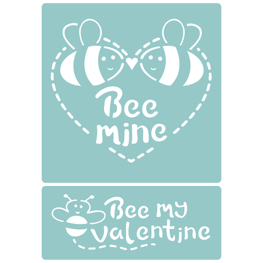 Bee My Valentine | Low-Adhesive Stencil