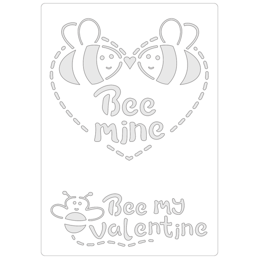 Bee My Valentine | Food Safe Stencil