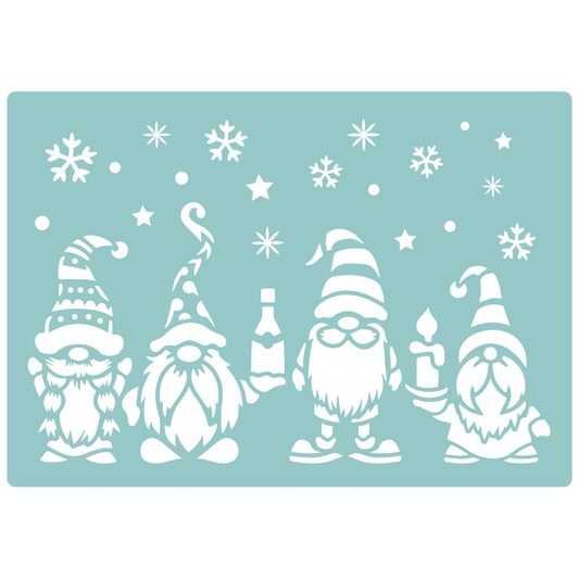 Christmas Gnomes #1 | Low-Adhesive Stencil