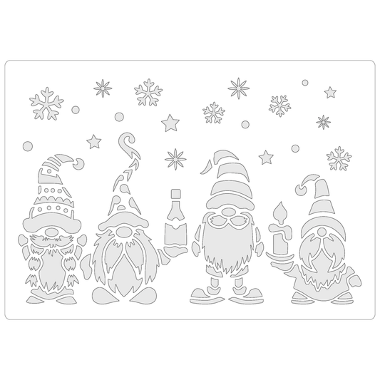 Christmas Gnomes #1 | Food Safe Stencil