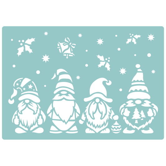 Christmas Gnomes #2 | Low-Adhesive Stencil