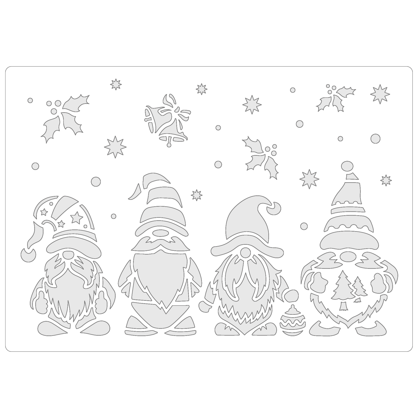 Christmas Gnomes #2 | Food Safe Stencil