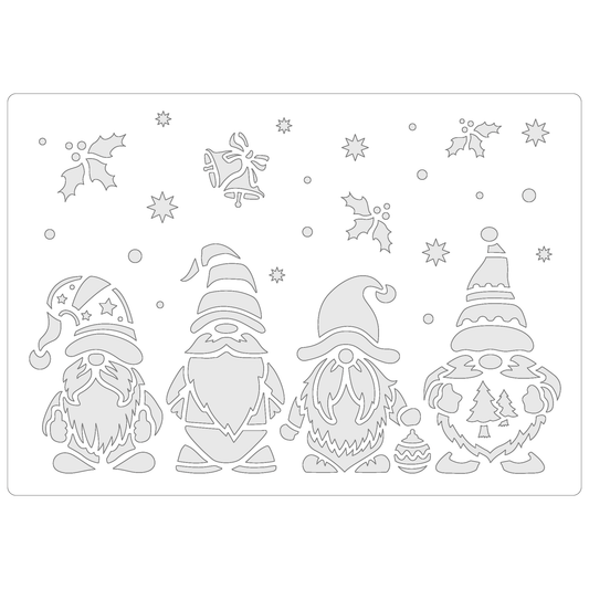 Christmas Gnomes #2 | Food Safe Stencil