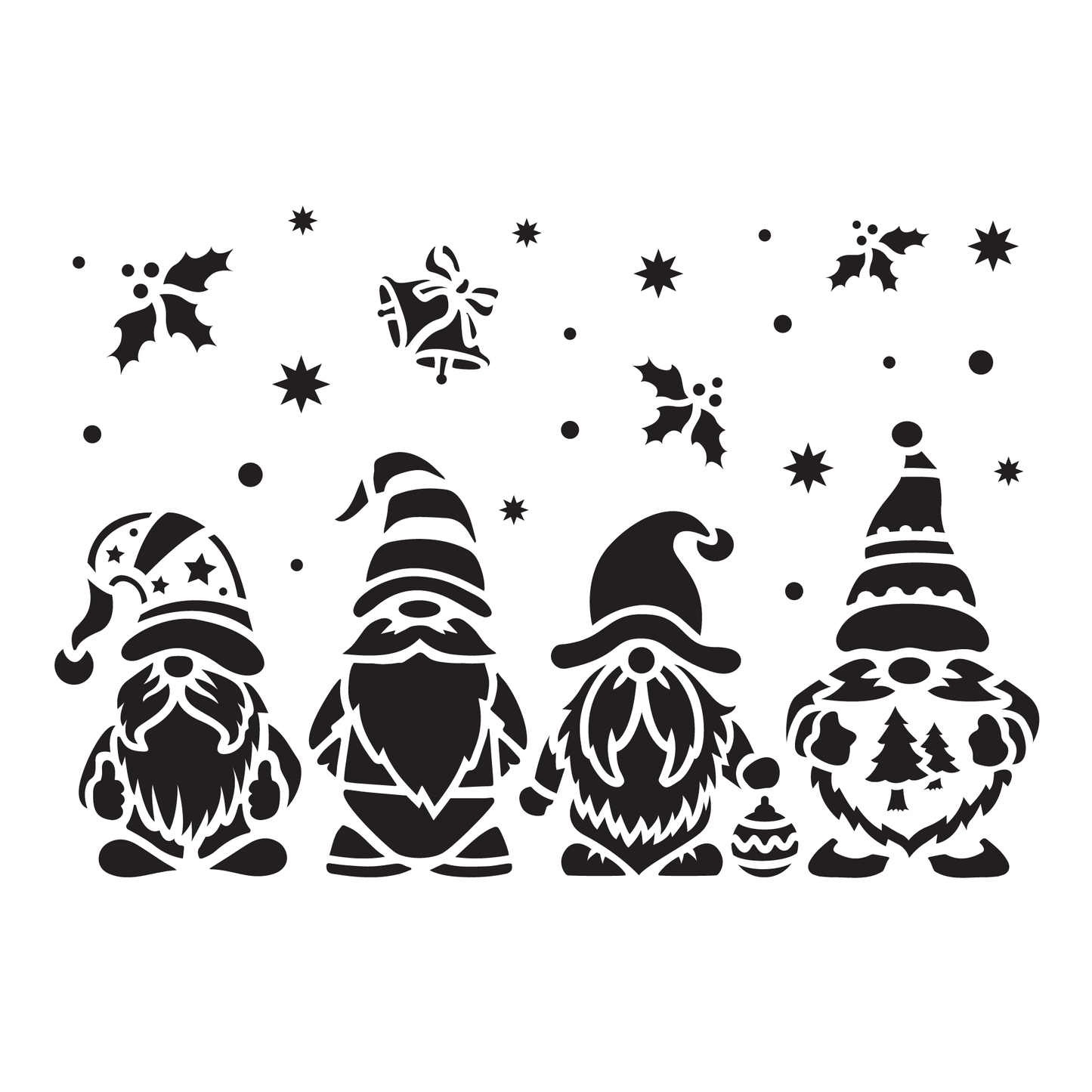 Christmas Gnomes #2 | Food Safe Stencil