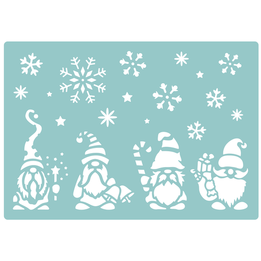 Christmas Gnomes #3 | Low-Adhesive Stencil