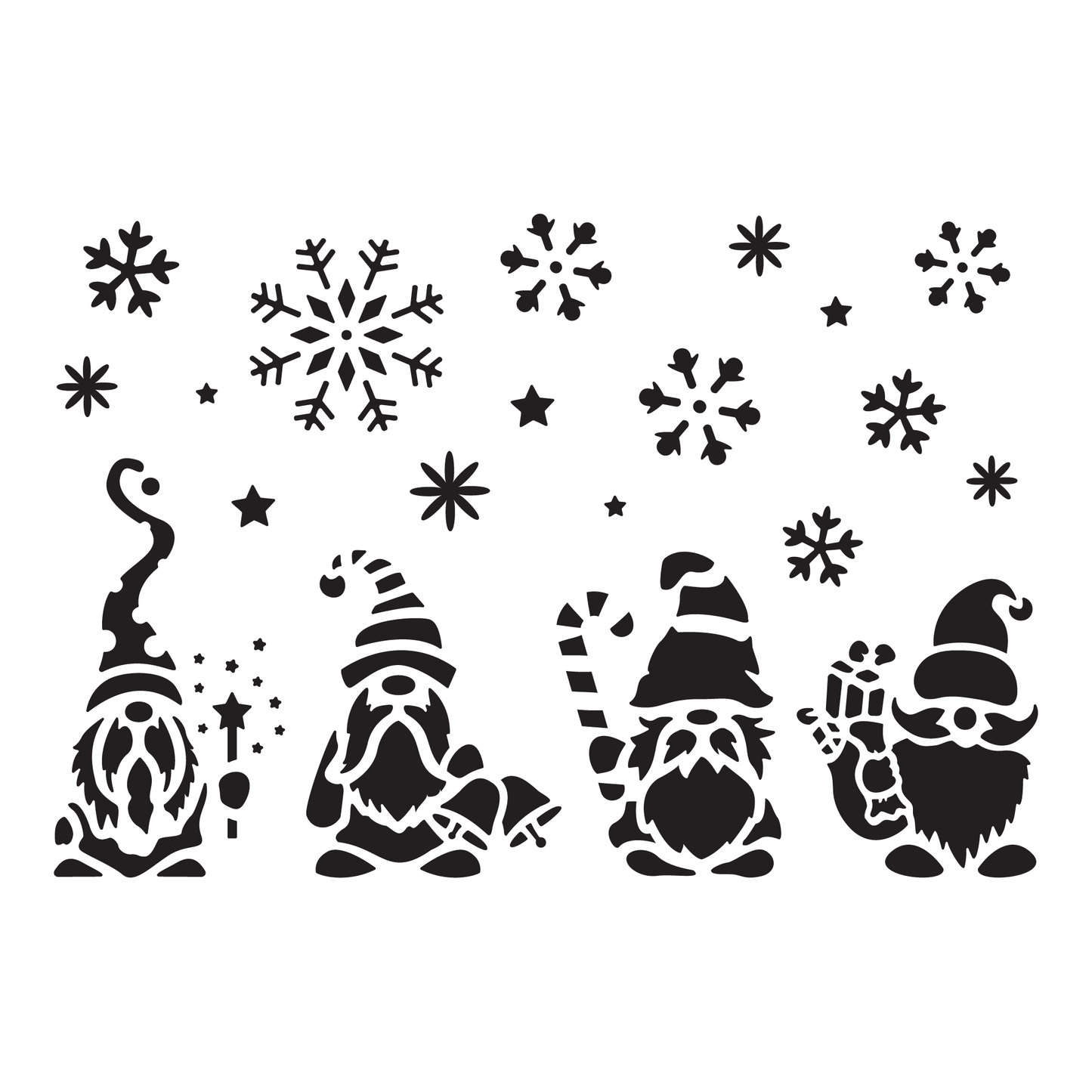 Christmas Gnomes #3 | Low-Adhesive Stencil