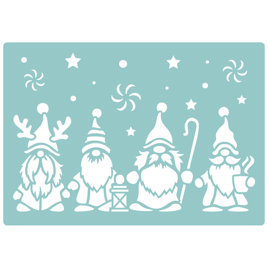 Christmas Gnomes #4 | Low-Adhesive Stencil