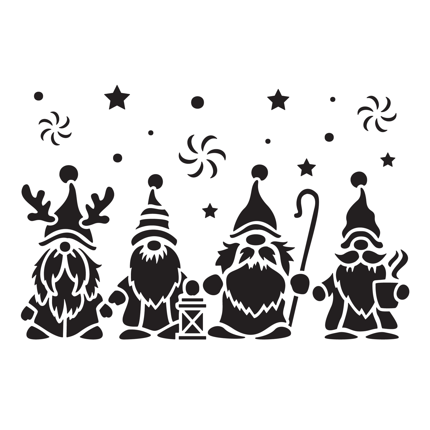 Christmas Gnomes #4 | Low-Adhesive Stencil