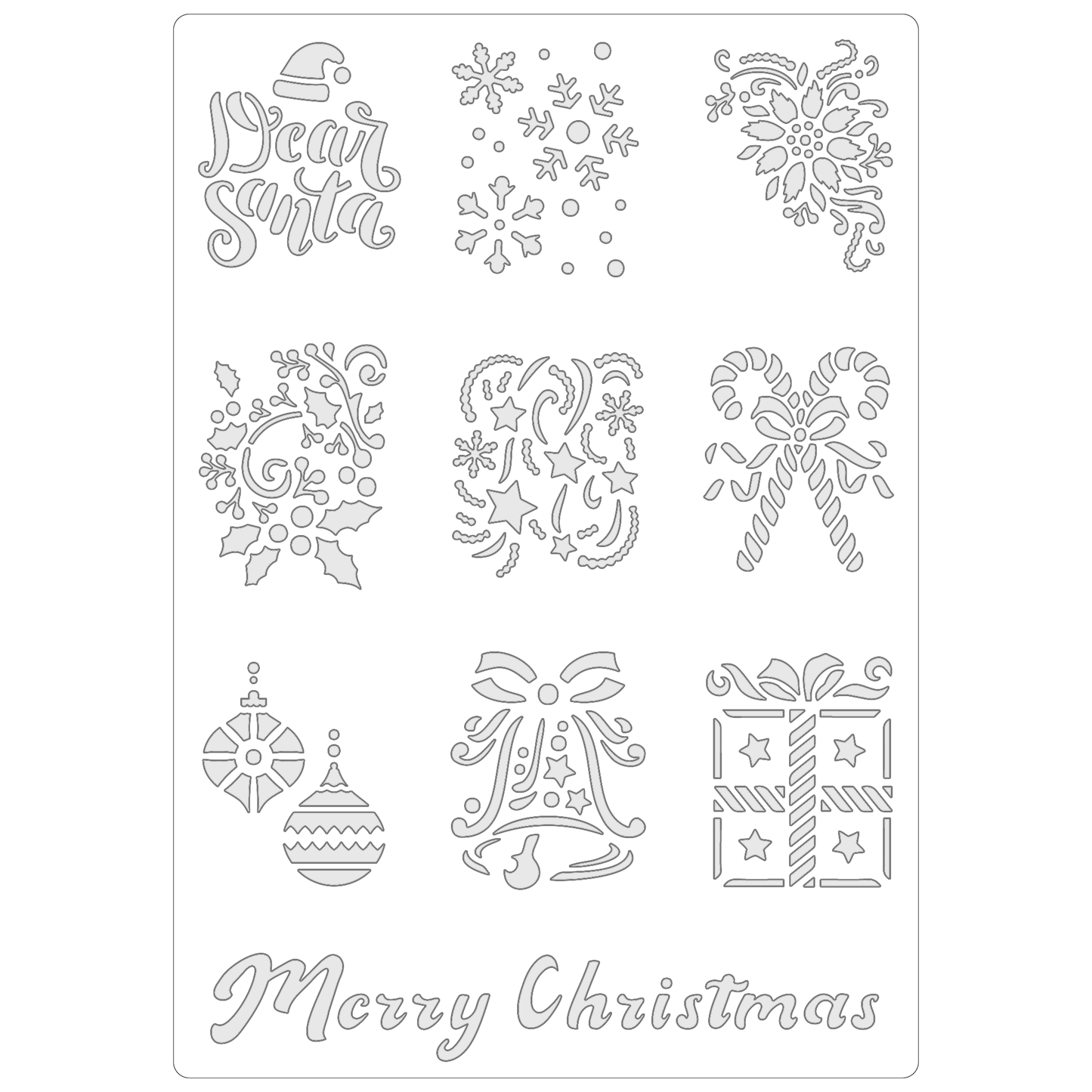 Christmas Tile Collection | Food Safe Stencil