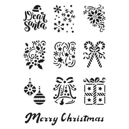 Christmas Tile Collection | Low-Adhesive Stencil