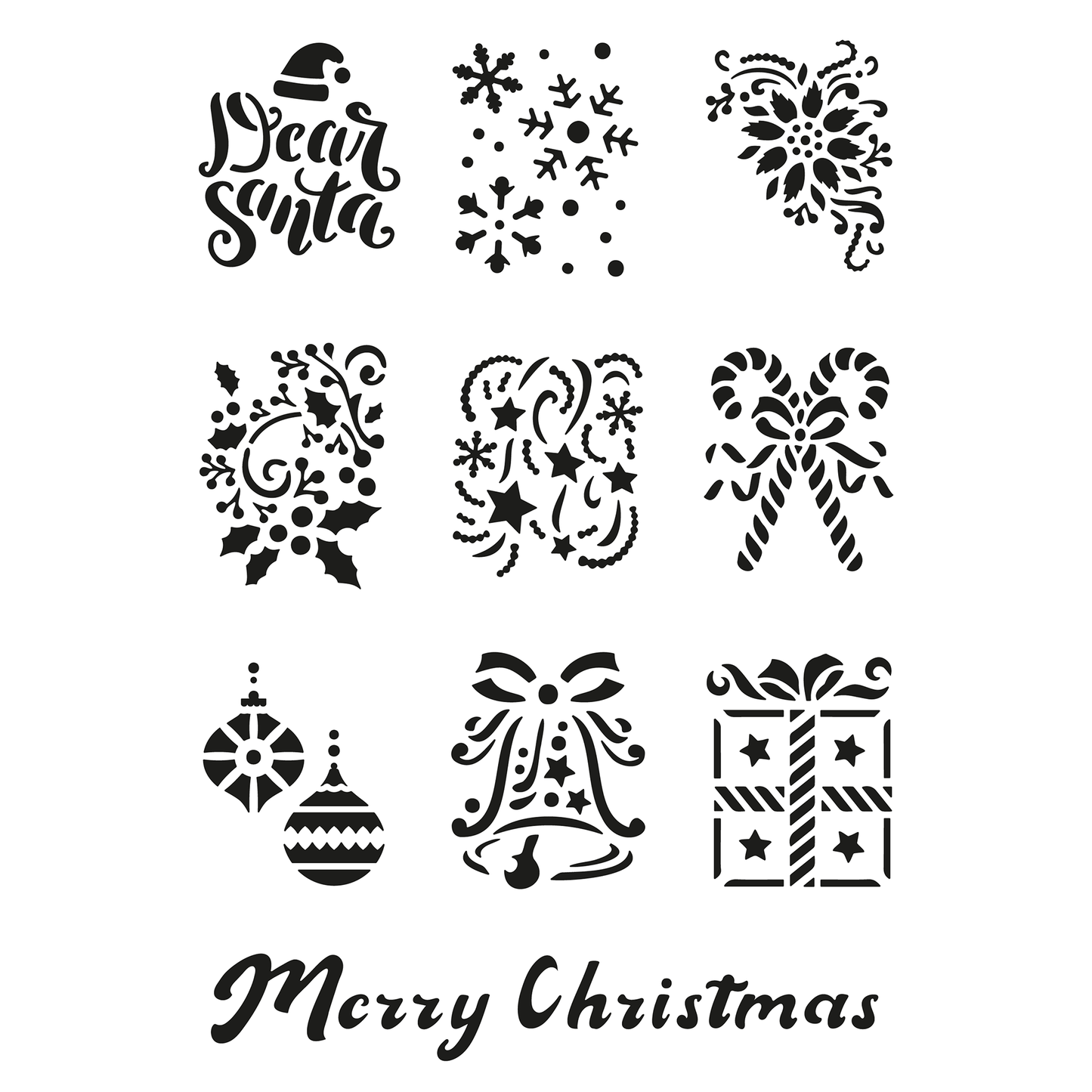 Christmas Tile Collection | Food Safe Stencil