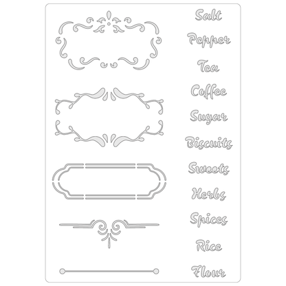 Country Kitchen Labels | Food Safe Stencil