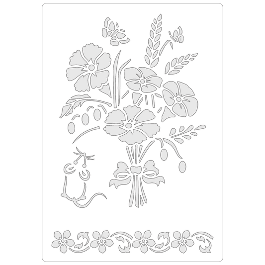 Countryside Bouquet | Food Safe Stencil