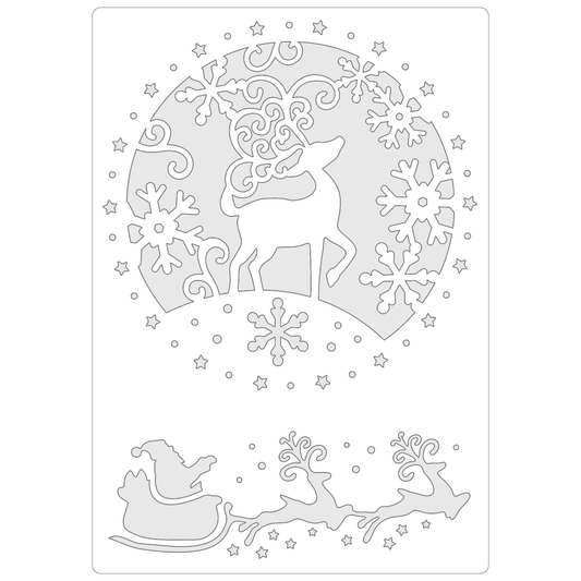 Reindeer Roundel | Food Safe Stencil