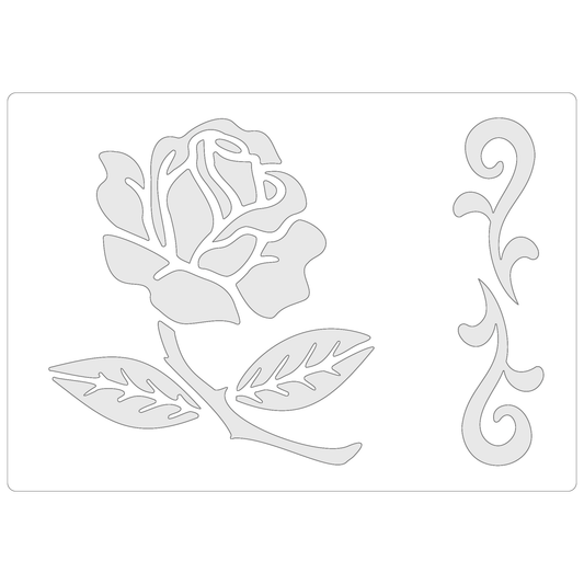 Rose Tile | Food Safe Stencil