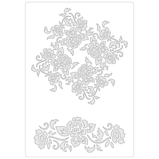 Roses Pattern | Food Safe Stencil