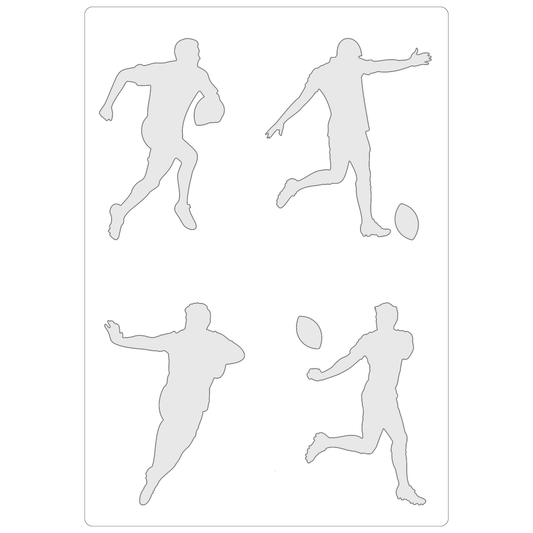 Rugby Silhouettes | Food Safe Stencil