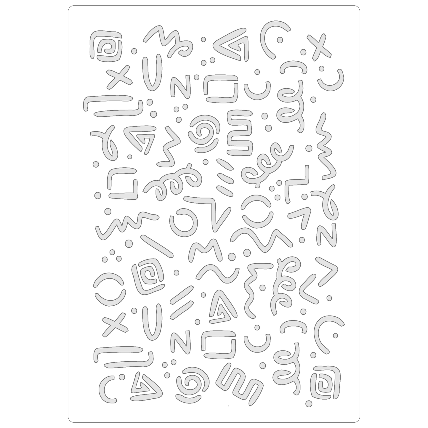 Seamless Party Squiggles | Food Safe Stencil