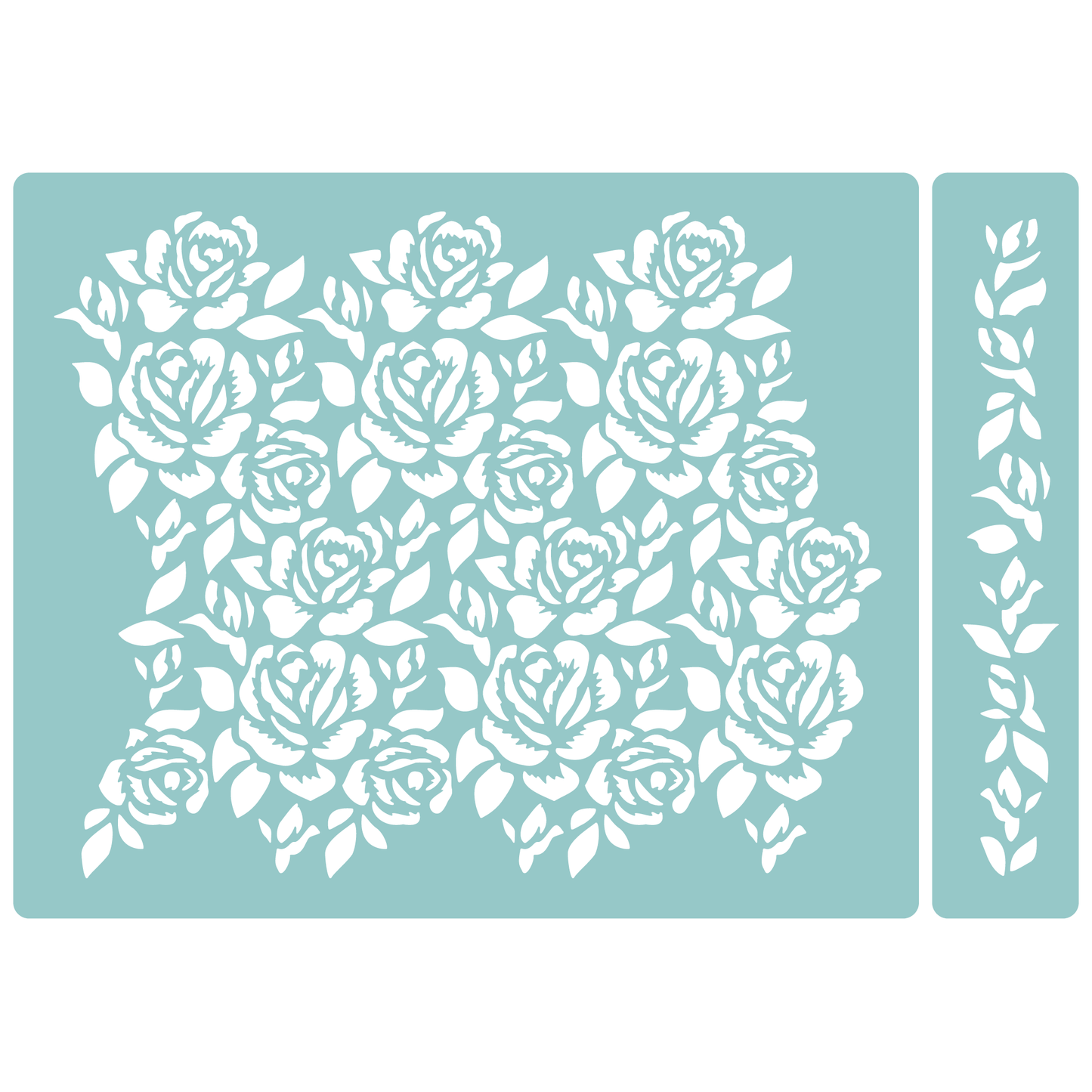 Seamless Rose Pattern | Low-Adhesive Stencil