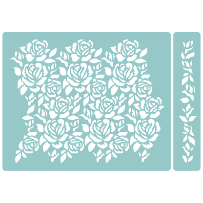 Seamless Rose Pattern | Low-Adhesive Stencil