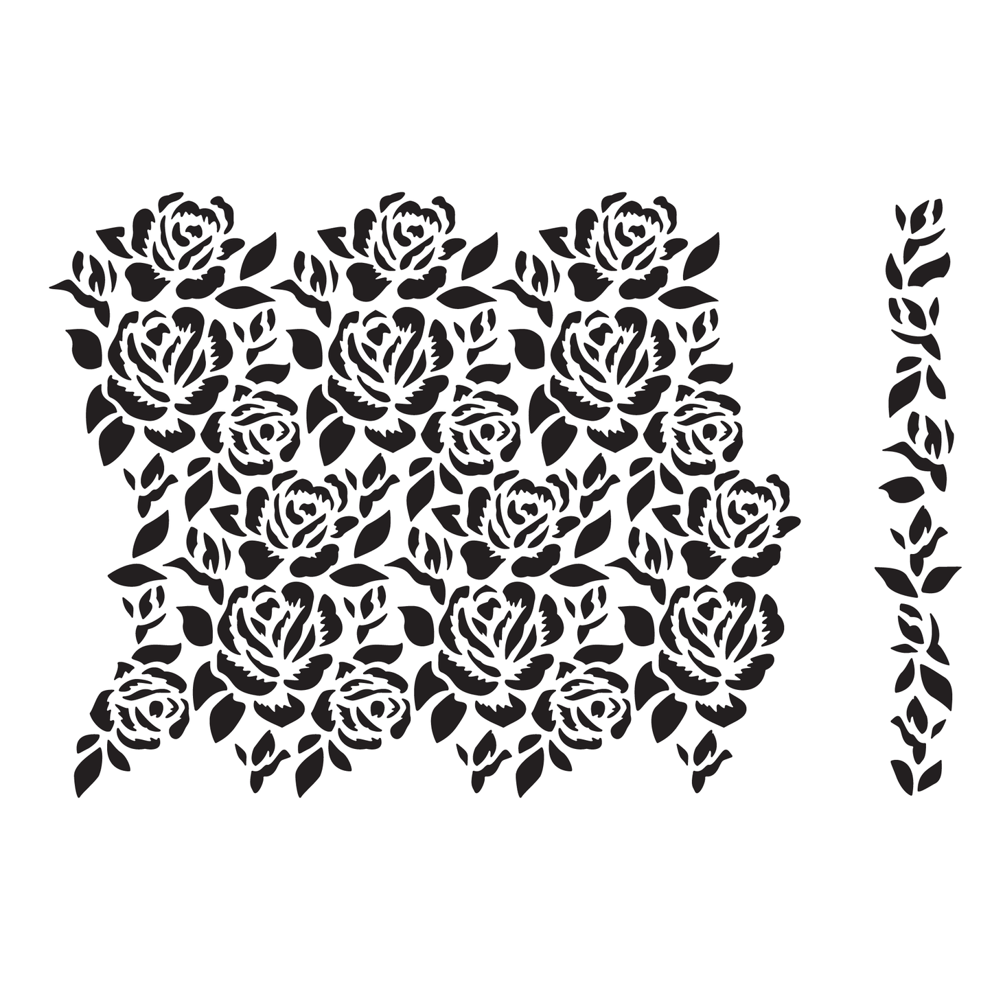 Seamless Rose Pattern | Low-Adhesive Stencil