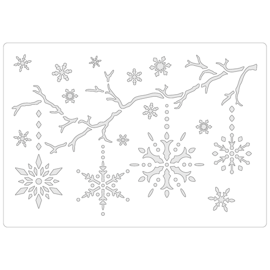 Snowflake Baubles | Food Safe Stencil