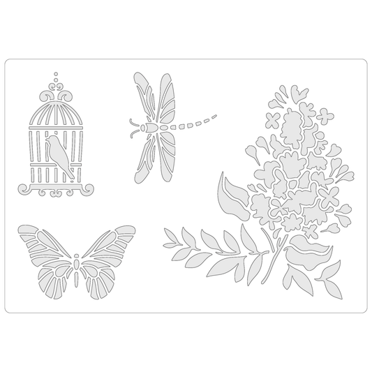 Springtime Birdcage | Food Safe Stencil