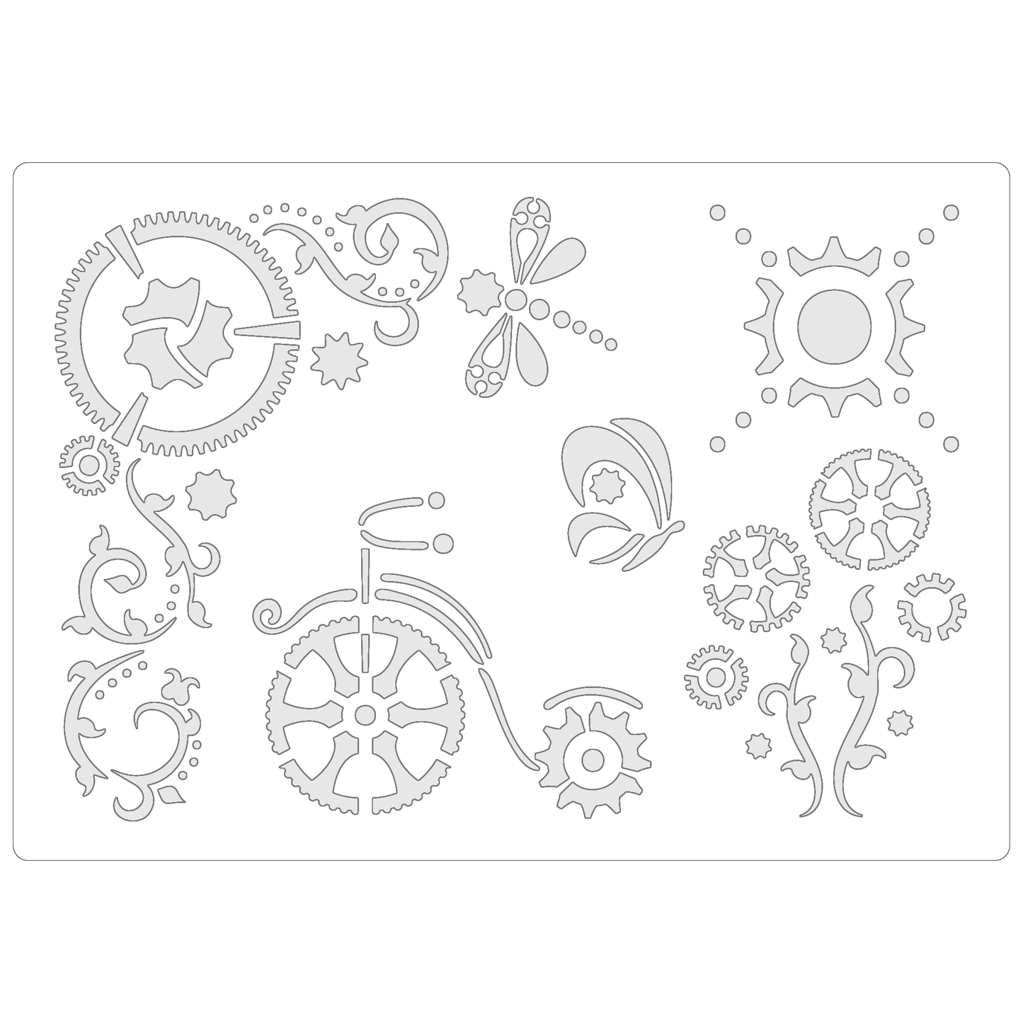 Steampunk Garden | Food Safe Stencil