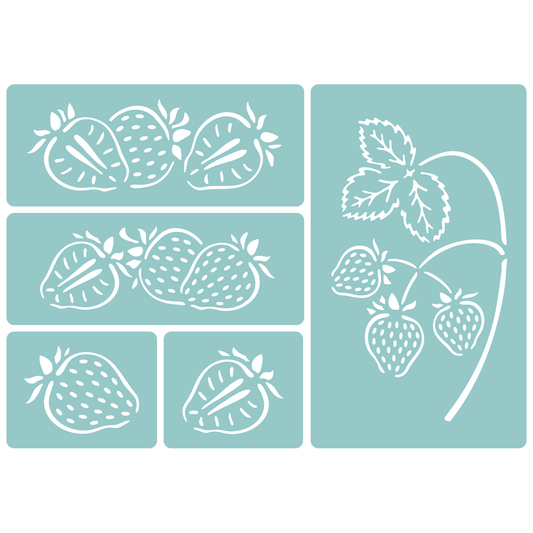 Strawberries Selection #1 | Low-Adhesive Stencil