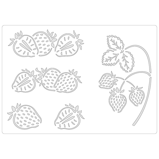 Strawberries Selection #1 | Food Safe Stencil