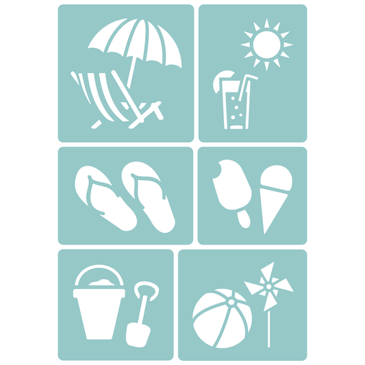 Summer Icons | Low-Adhesive Stencil