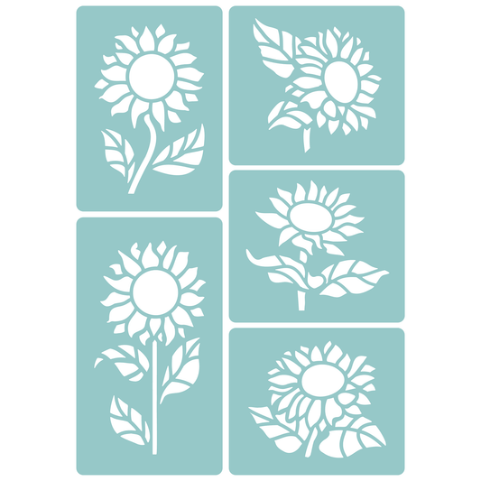 Sunflower Motif Collection | Low-Adhesive Stencil