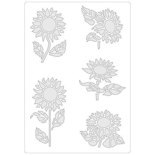 Sunflower Motif Collection | Food Safe Stencil