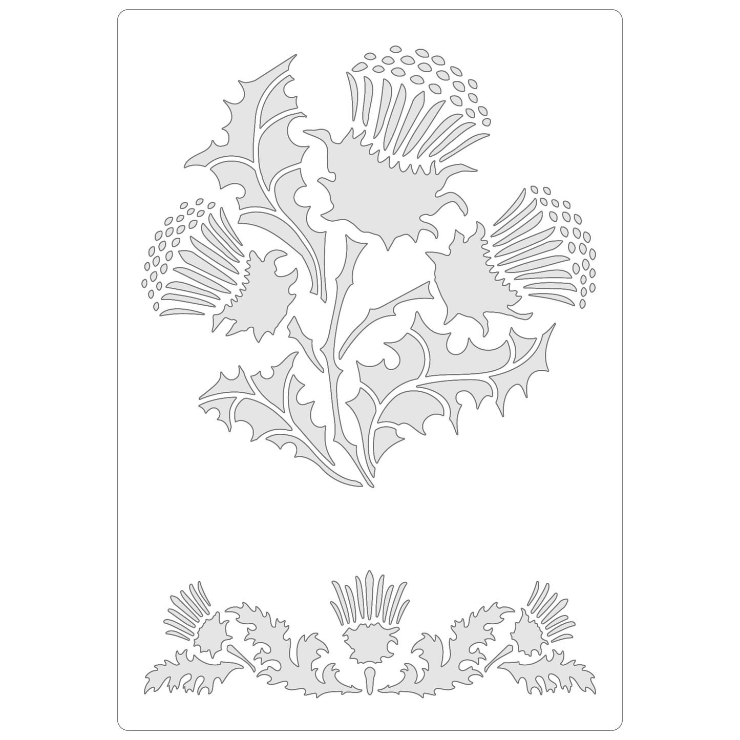 Thistle Motifs | Food Safe Stencil