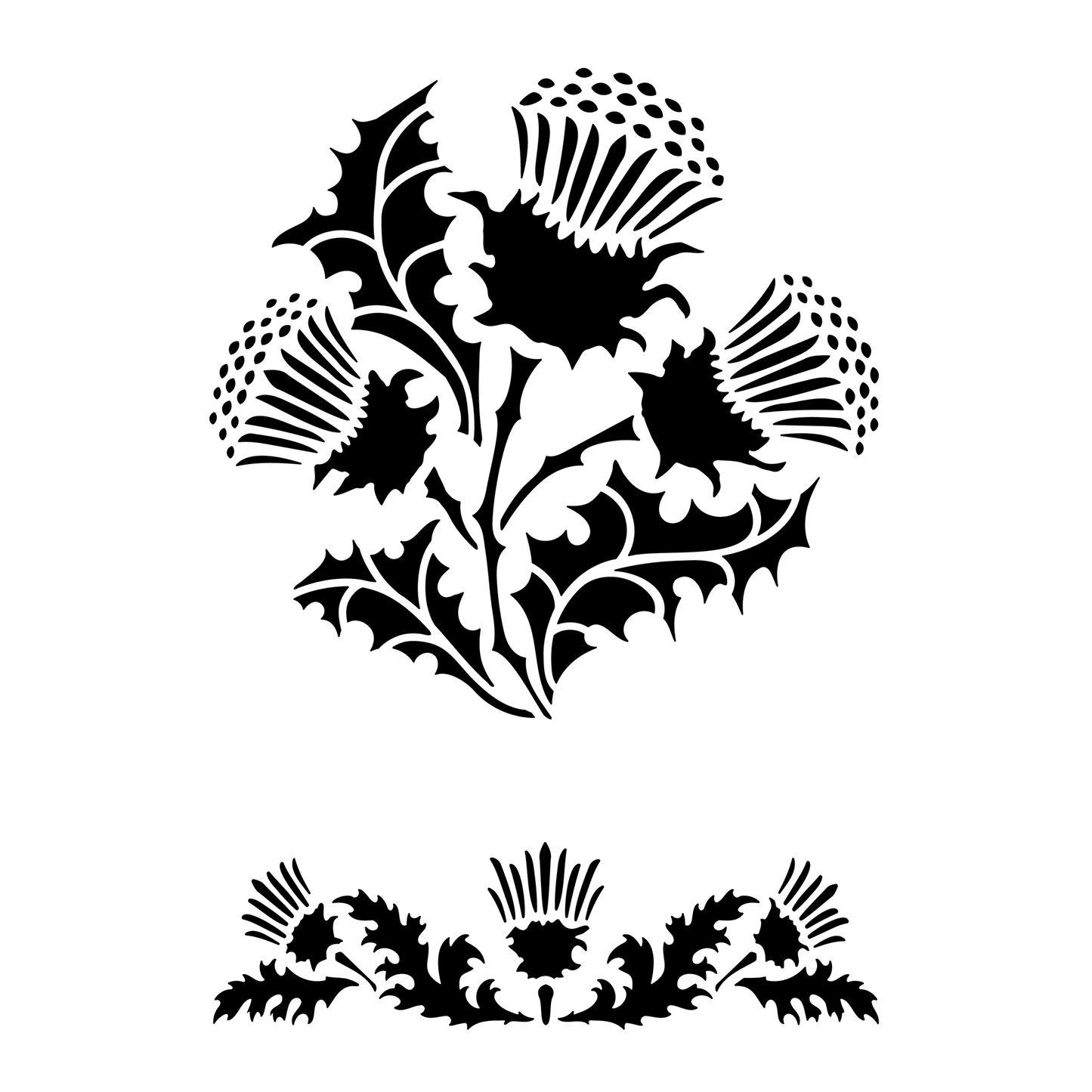 Thistle Motifs | Low-Adhesive Stencil