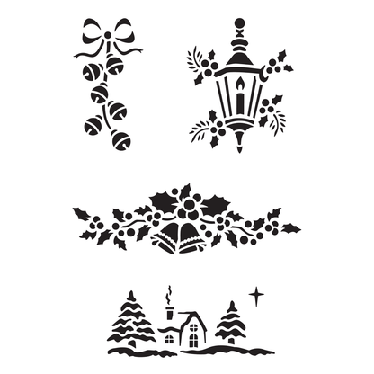 Traditional Christmas Collection | Low-Adhesive Stencil