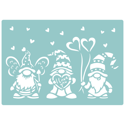 Valentine Gnomes #1 | Low-Adhesive Stencil