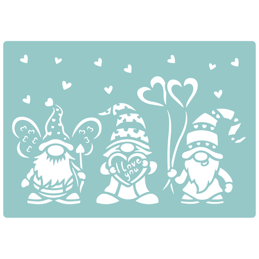 Valentine Gnomes #1 | Low-Adhesive Stencil