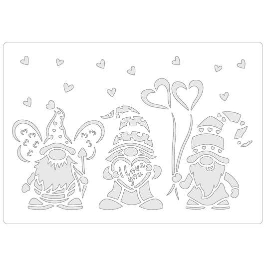 Valentine Gnomes #1 | Food Safe Stencil