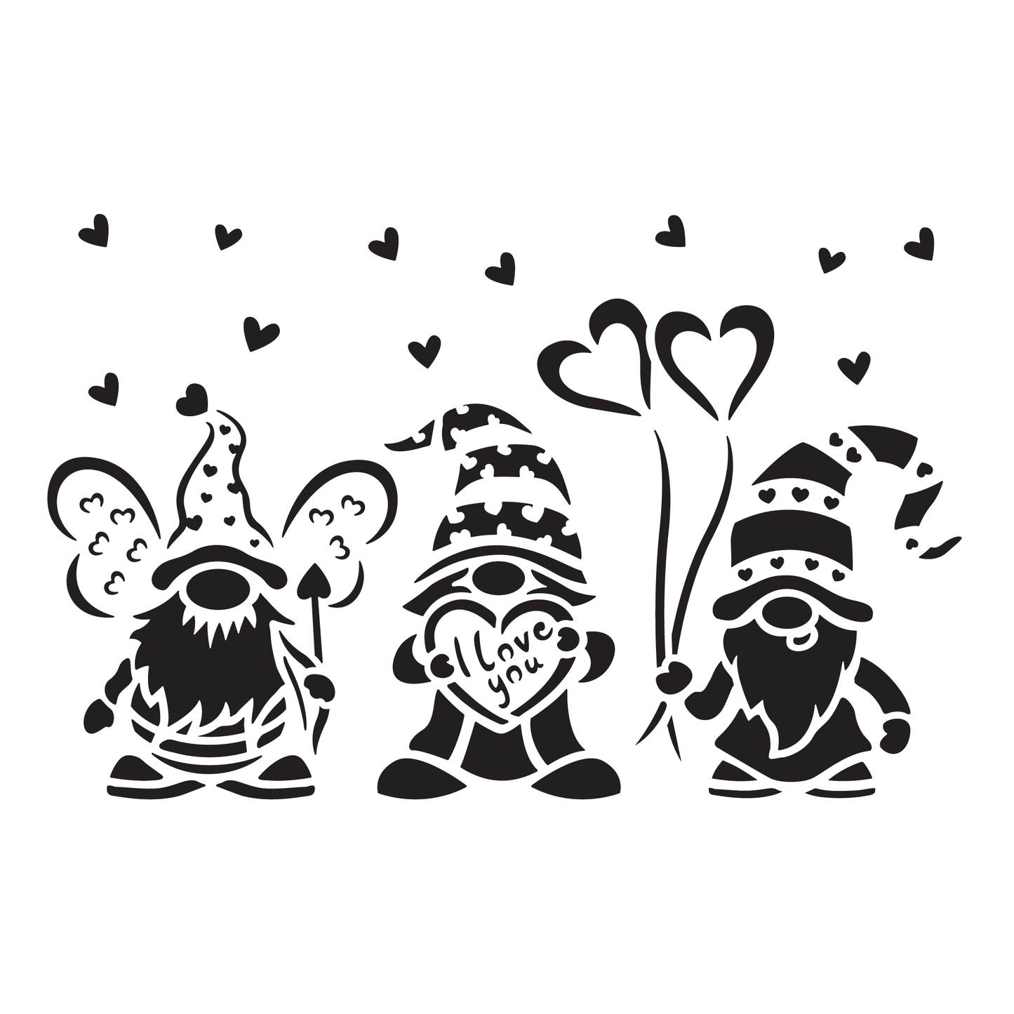 Valentine Gnomes #1 | Low-Adhesive Stencil