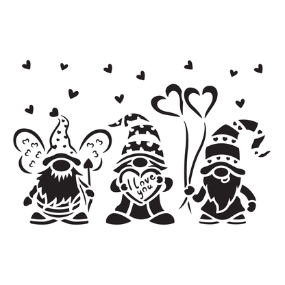 Valentine Gnomes #1 | Low-Adhesive Stencil