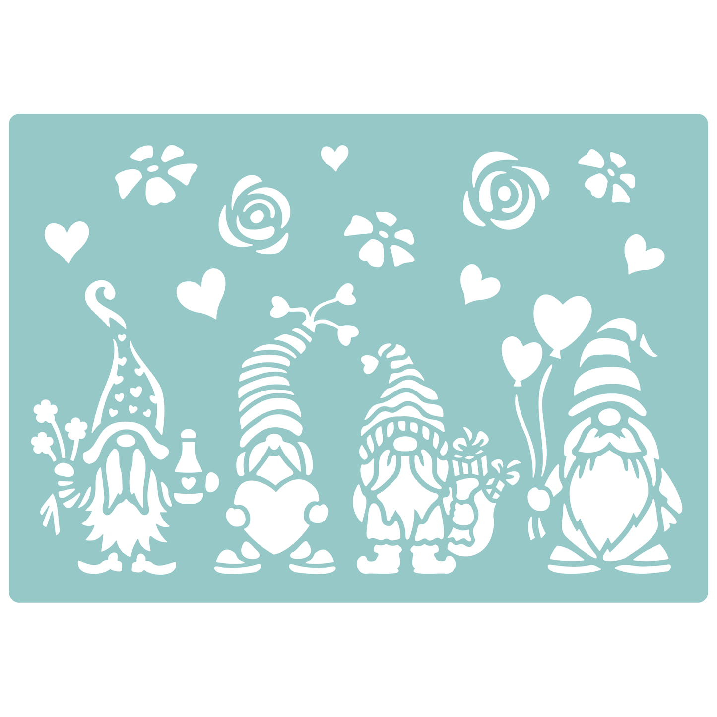 Valentine Gnomes #2 | Low-Adhesive Stencil