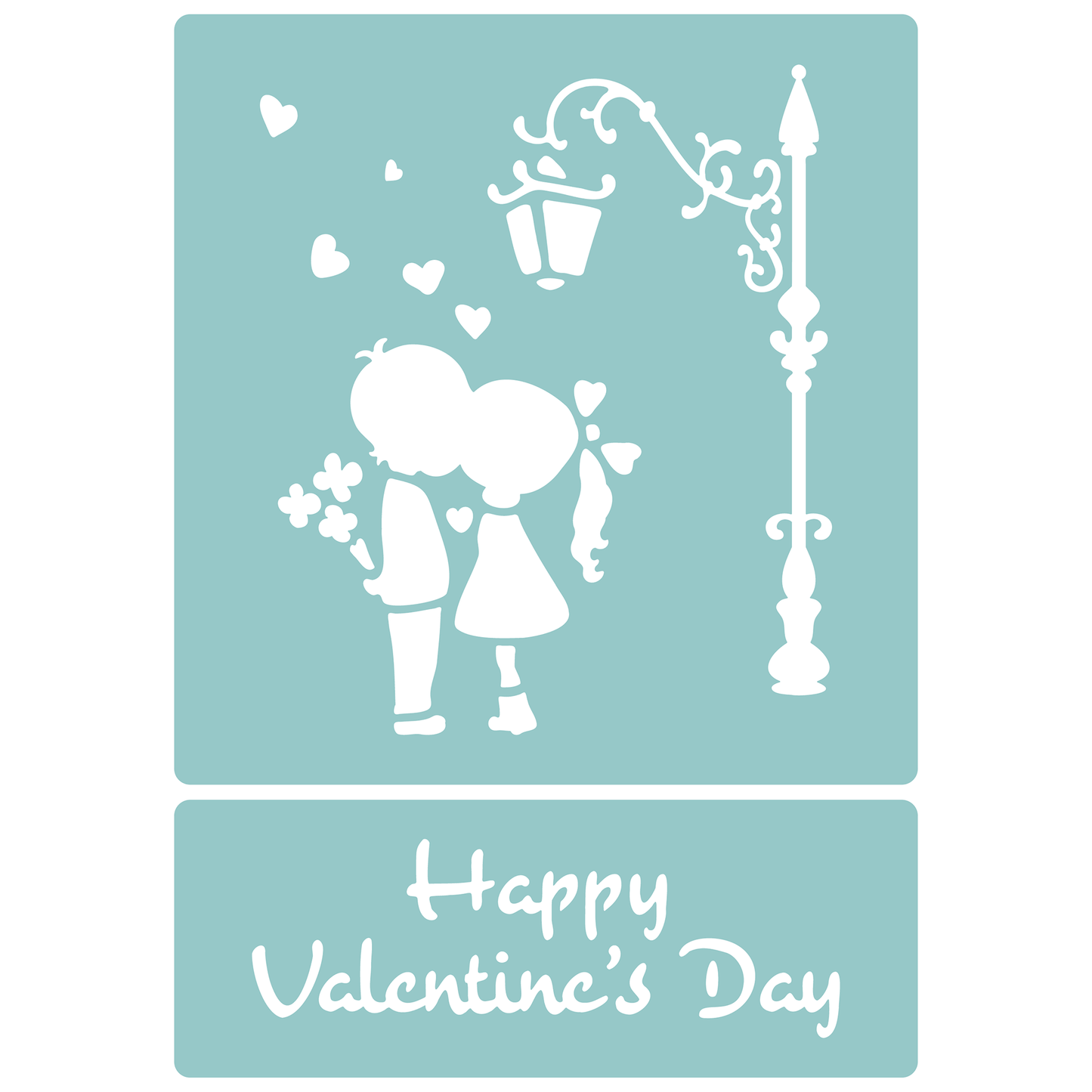 Valentine Streetlamp | Low-Adhesive Stencil