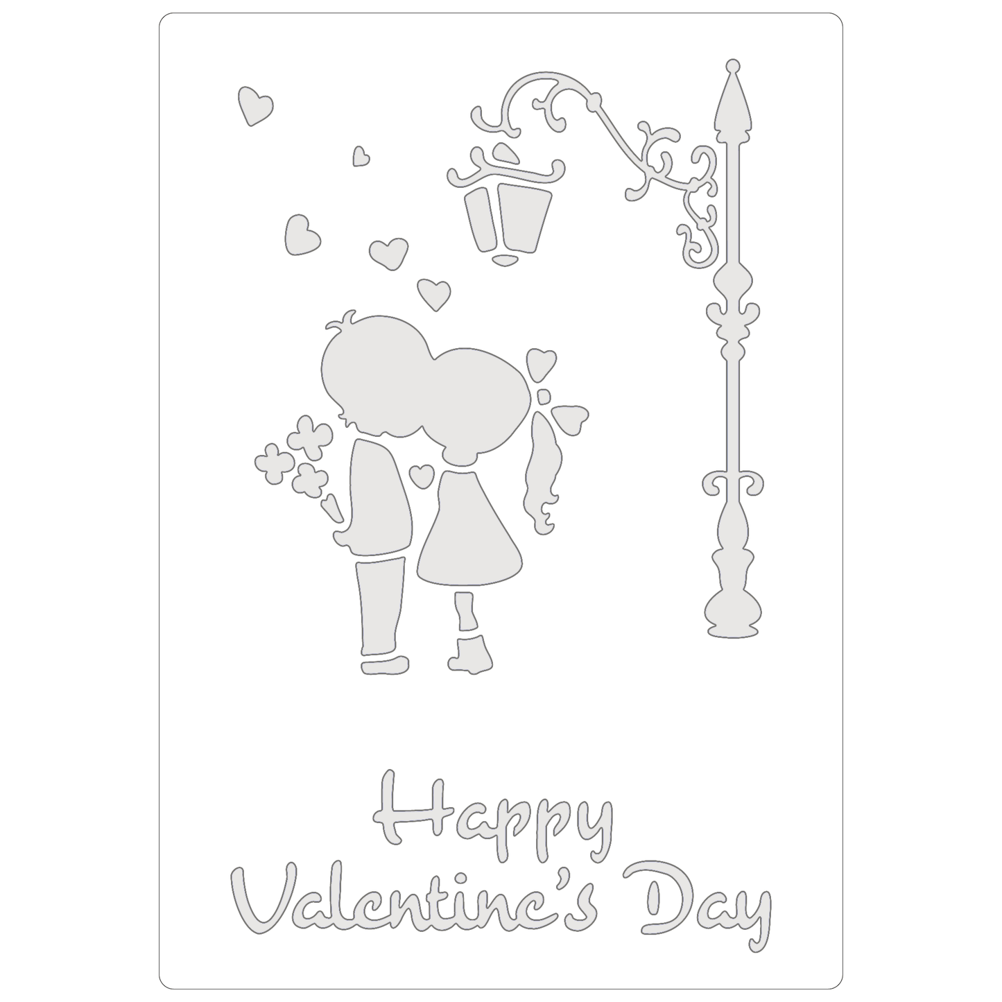 Valentine Streetlamp | Food Safe Stencil