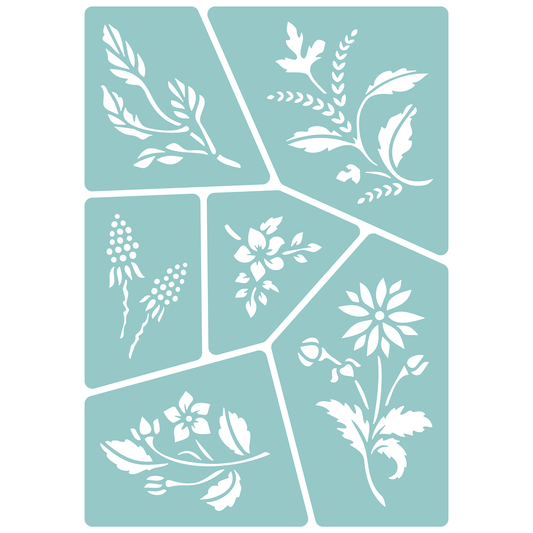 Wildflower Collection #2 | Low-Adhesive Stencil