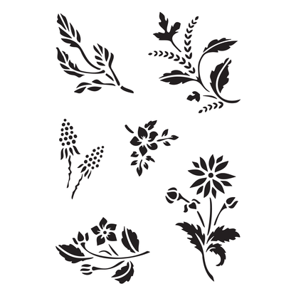 Wildflower Collection #2 | Low-Adhesive Stencil