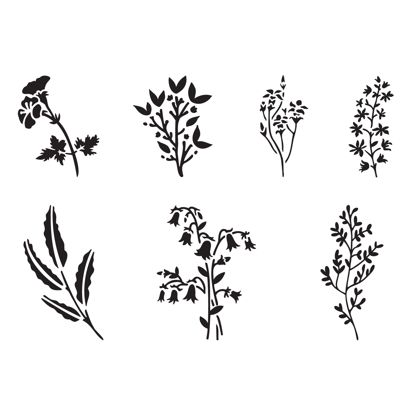 Wildflower Collection #3 | Low-Adhesive Stencil